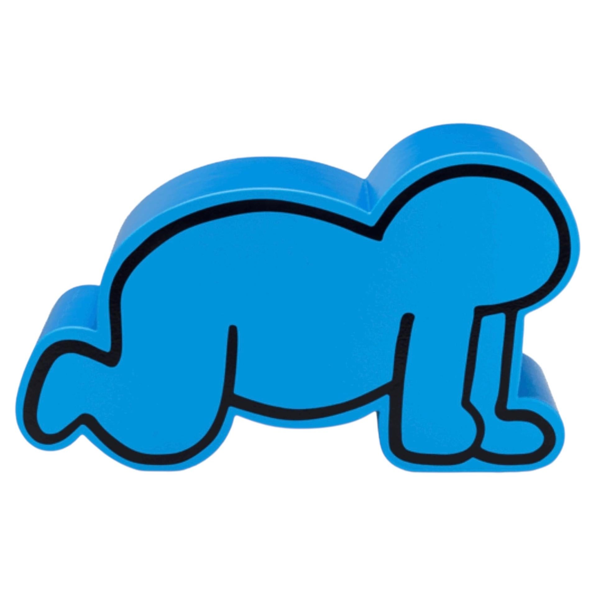Gufram Blue Baby Sculptural Bench / Pouf by Keith Haring for Luna Luna Pop Art