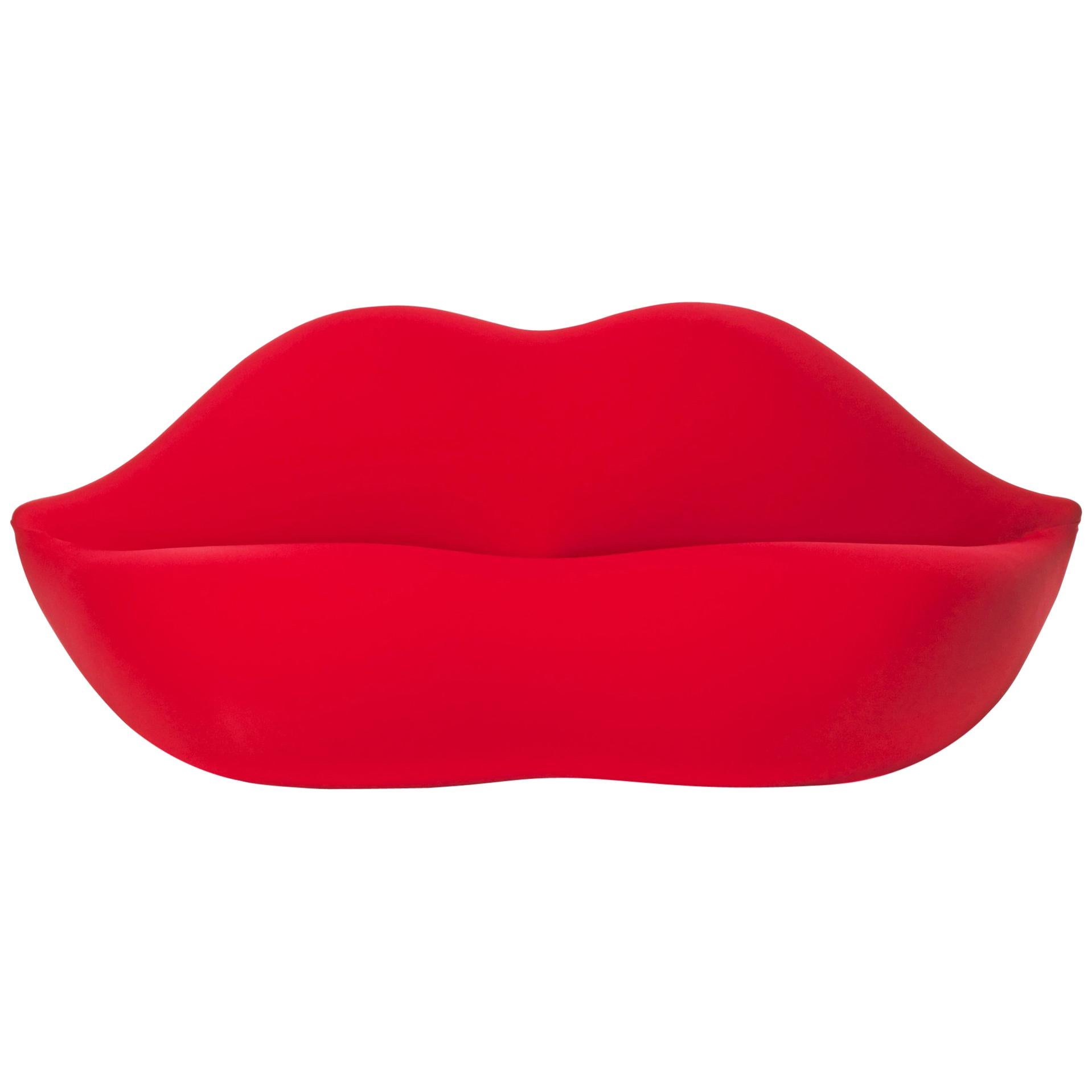 GUFRAM Bocca Couch in Fire Red by Studio 65 For Sale