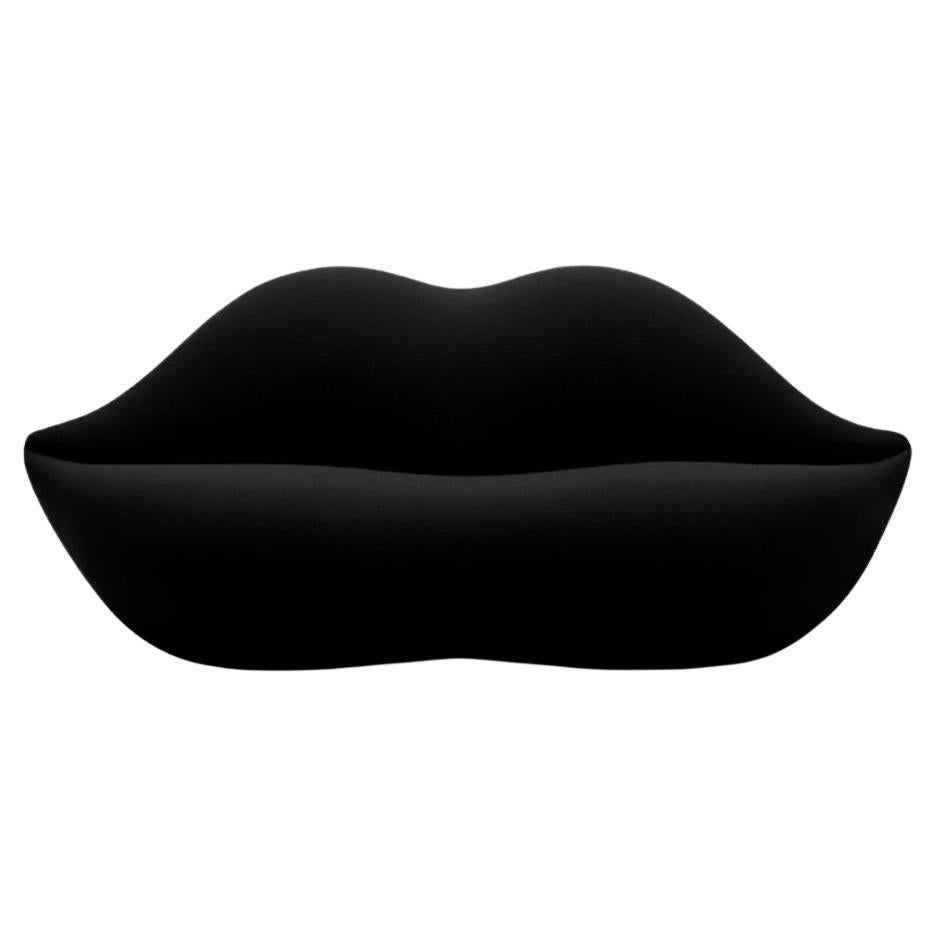 Gufram, canapé en forme de lèvre Bocca, noir, par Studio 65