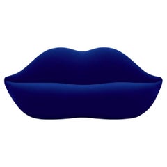 Gufram, Divano a forma di labbra Bocca, blu, di Studio 65