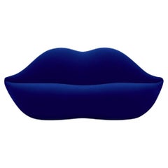 Gufram, Bocca-Sofa in Lippenform, blau, von Studio 65