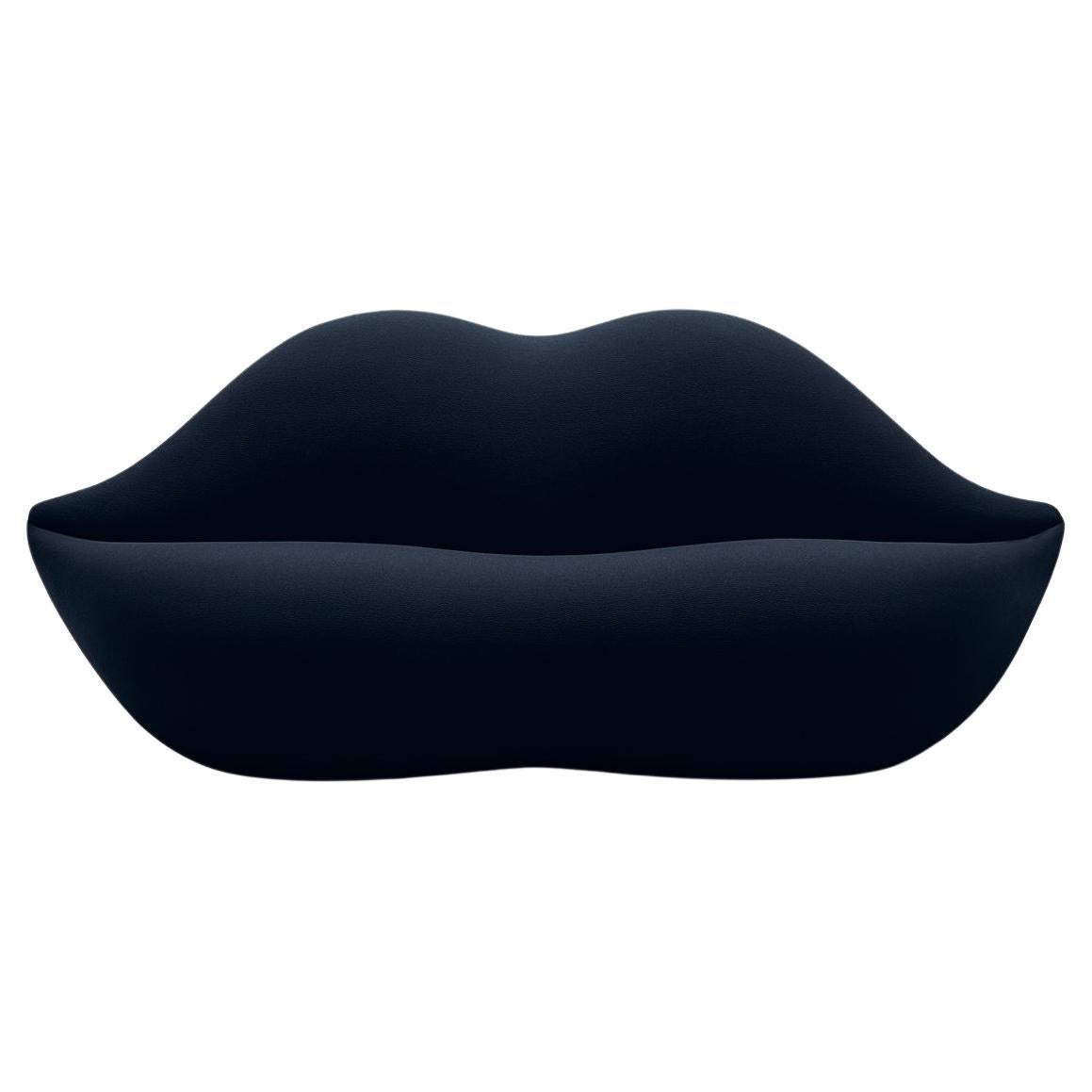 Gufram, canapé Bocca en forme de lèvres, Midnight, par Studio 65