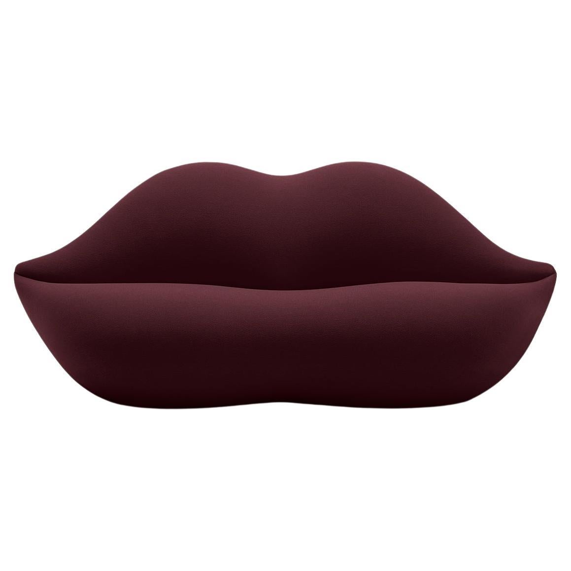 Gufram, canapé Bocca en forme de lèvre, vin, par Studio 65 en vente