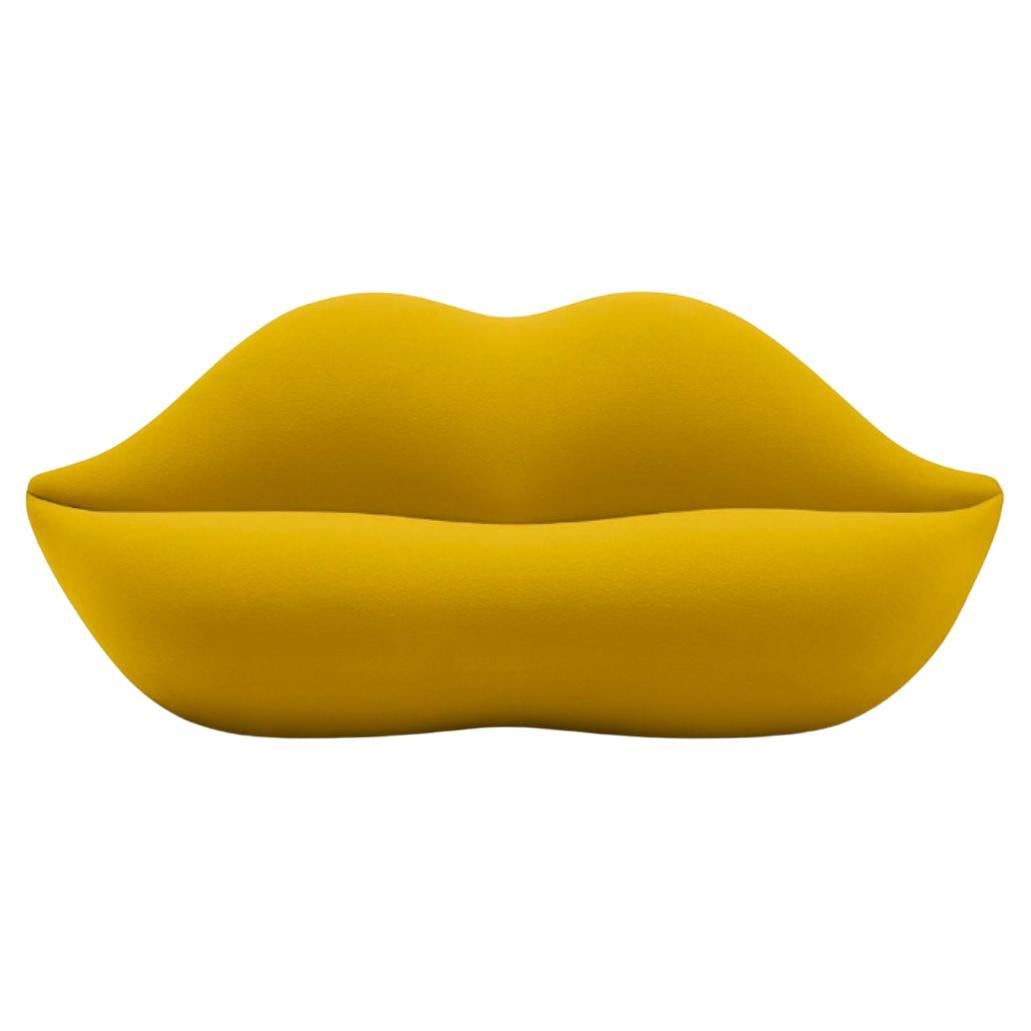 Gufram, Bocca Lip-Shaped Sofa, Yellow, by Studio 65