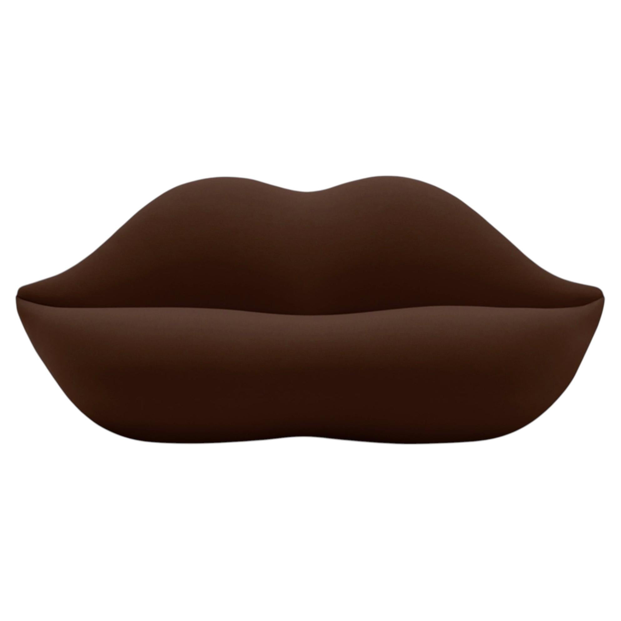 Gufram Bocca Unlimited Sculptural Sofa by Studio 65 Timeless Design - Chocolate For Sale
