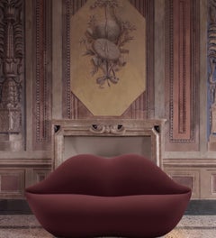 Gufram Bocca Unlimited Sculptural Sofa by Studio 65 - Timeless Design - Wine
