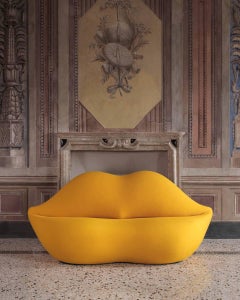 Gufram Bocca Unlimited Sculptural Sofa by Studio 65 - Timeless Design - Yellow