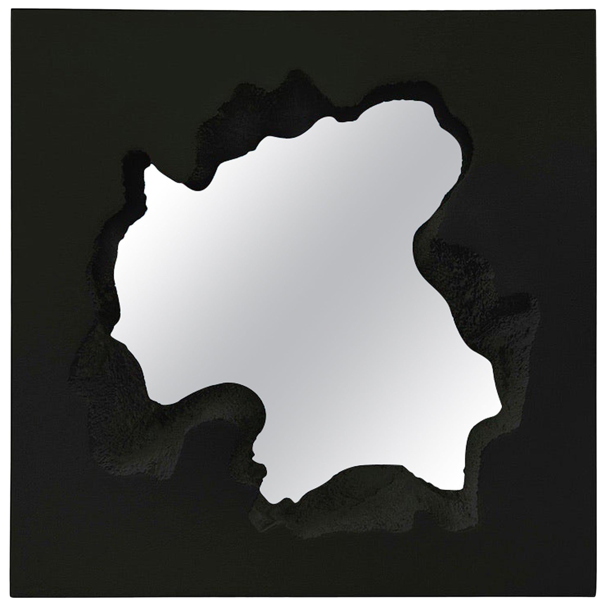 Gufram Broken Square Mirror Black by Snarkitecture, Limited Edition of 77 For Sale