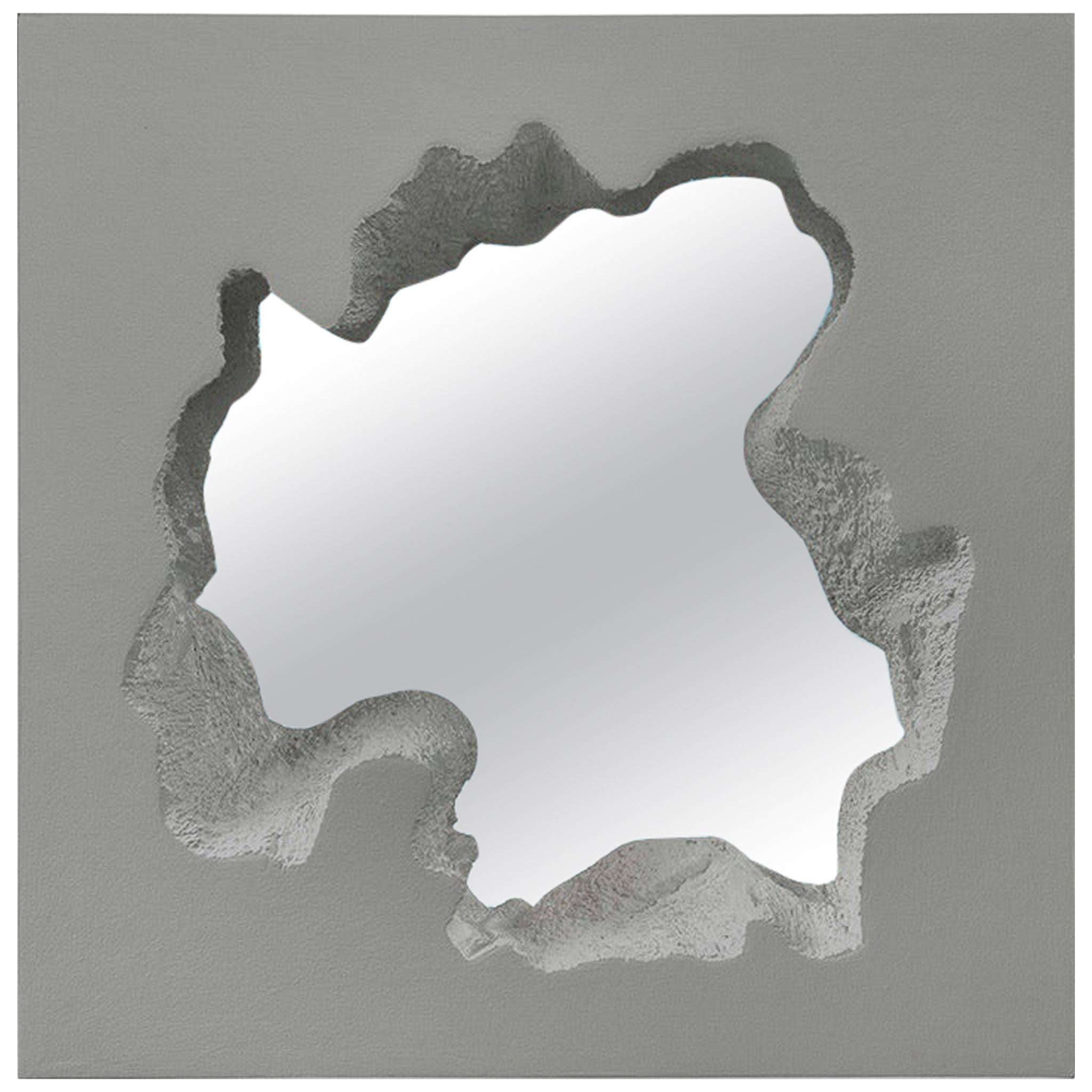 Gufram Broken Square Mirror by Snarkitecture, Grey