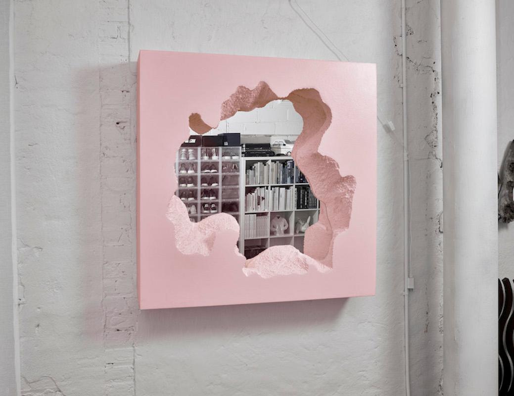 Italian Gufram Broken Square Mirror Pink Edition by Snarkitecture, Limited Edition of 33