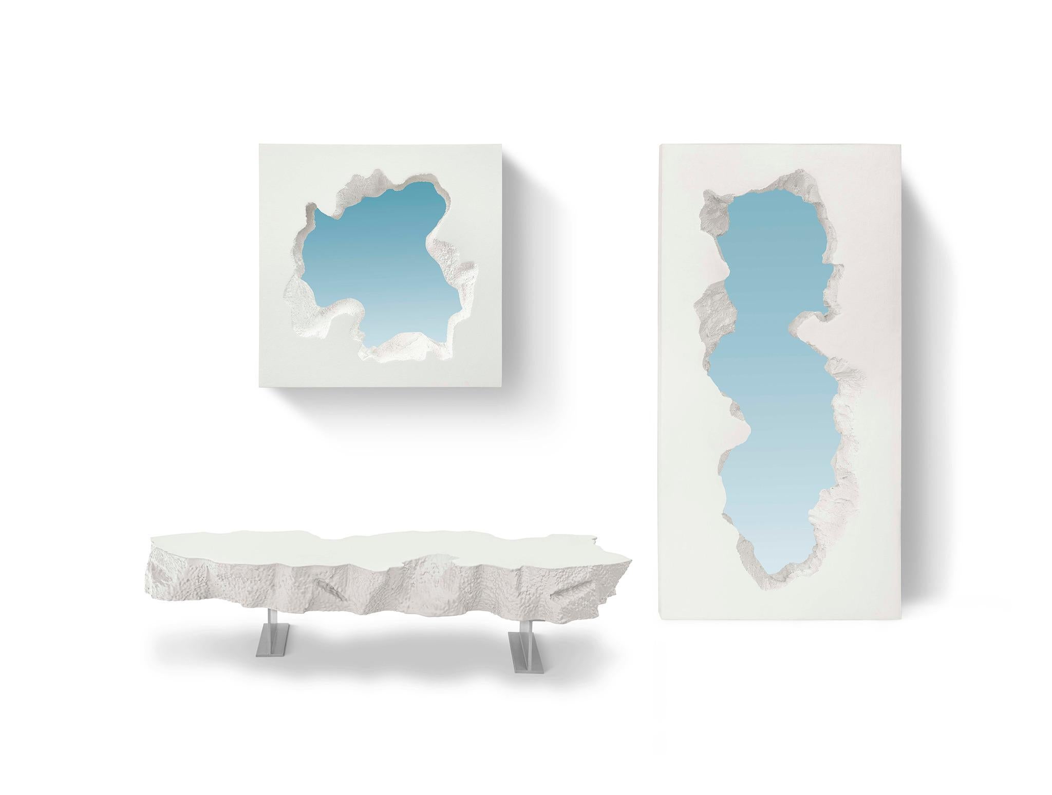 italien Miroir carré blanc « Broken » de Gufram par Snarkitecture, édition limitée à 77 exemplaires en vente