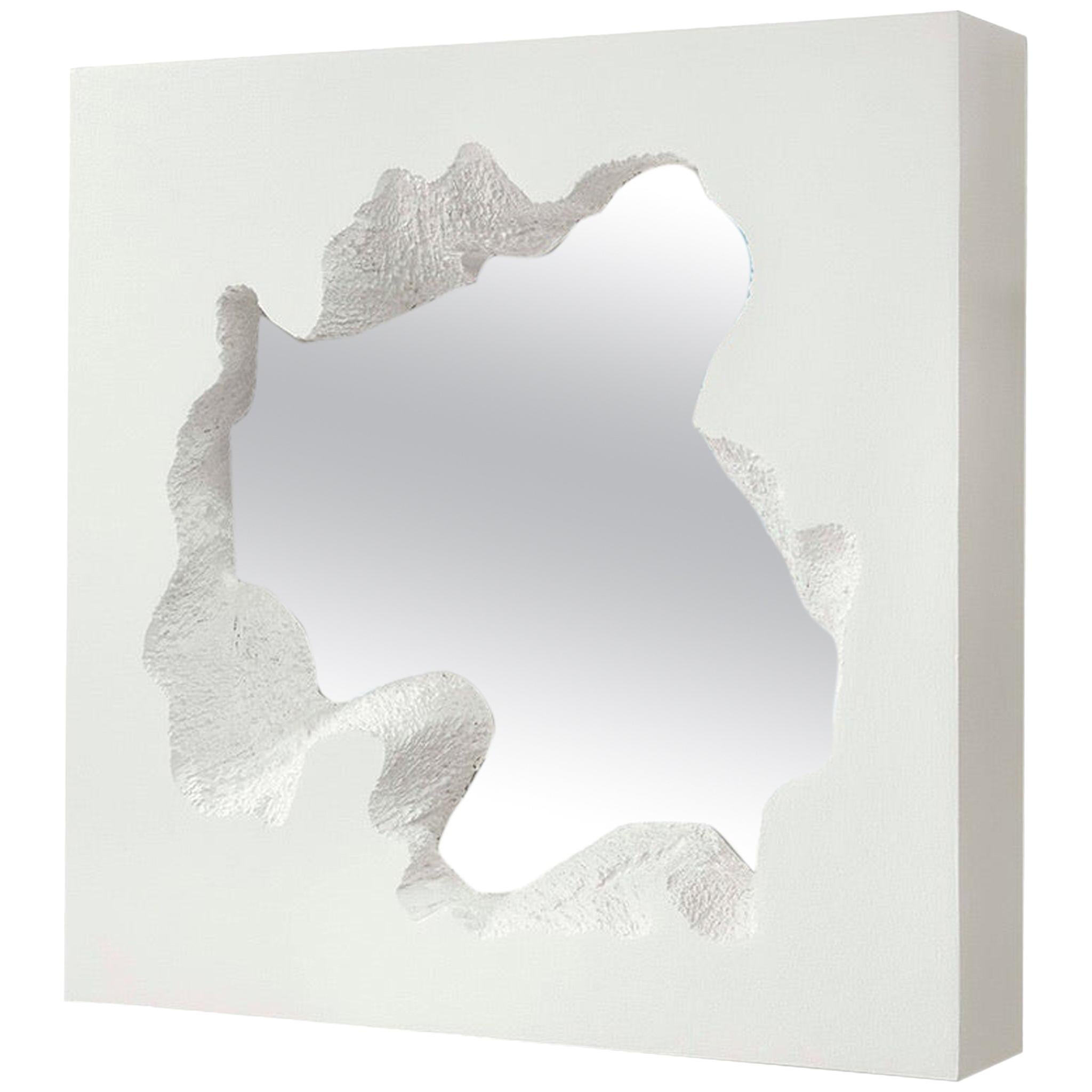 Miroir carré blanc « Broken » de Gufram par Snarkitecture, édition limitée à 77 exemplaires