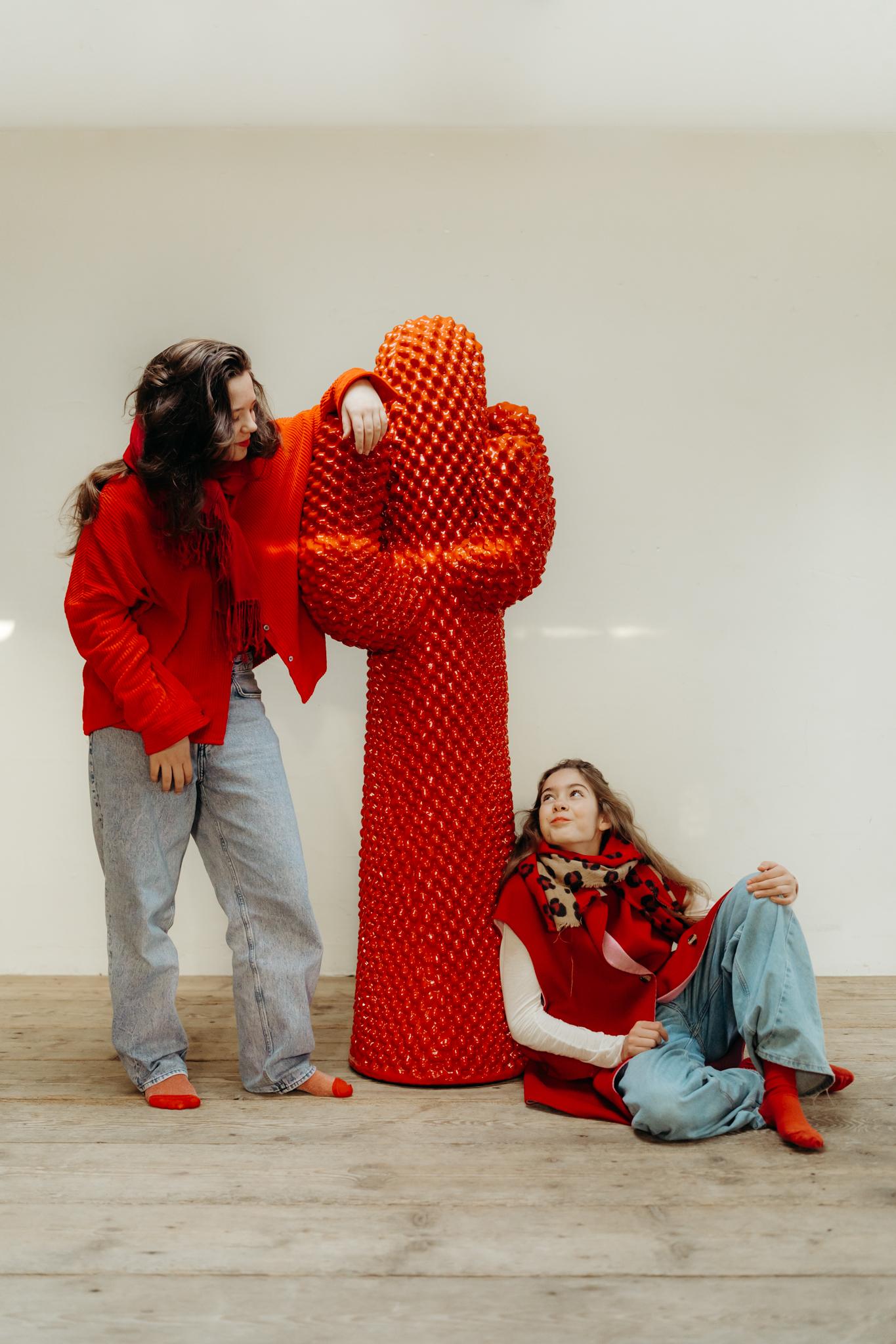 Gufram Cactus Rosso Coatrack, sculpture de Drocco/Mello, édition limitée 360/500 en vente 8