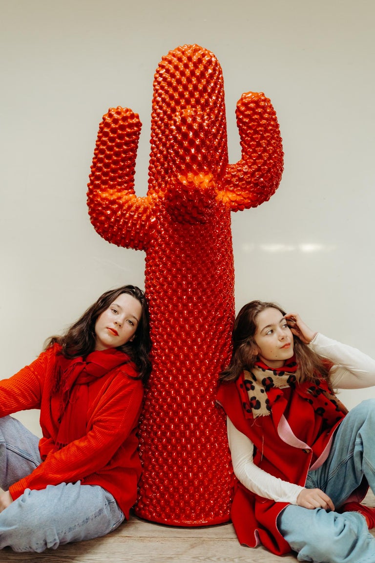 Gufram Cactus Rosso Coatrack, sculpture by Drocco/Mello, Limited Edition  360/500 For Sale at 1stDibs