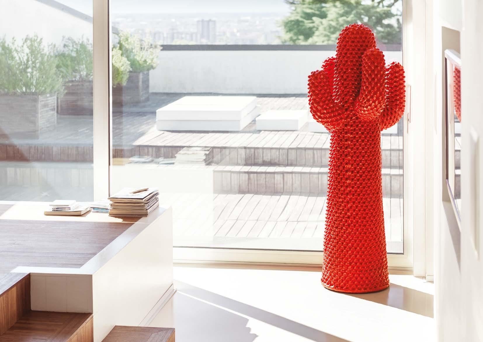 Gufram Cactus Rosso CoatRacks Sculpture By Drocco/Mello, Limited Edition of 500 In New Condition For Sale In Beverly Hills, CA