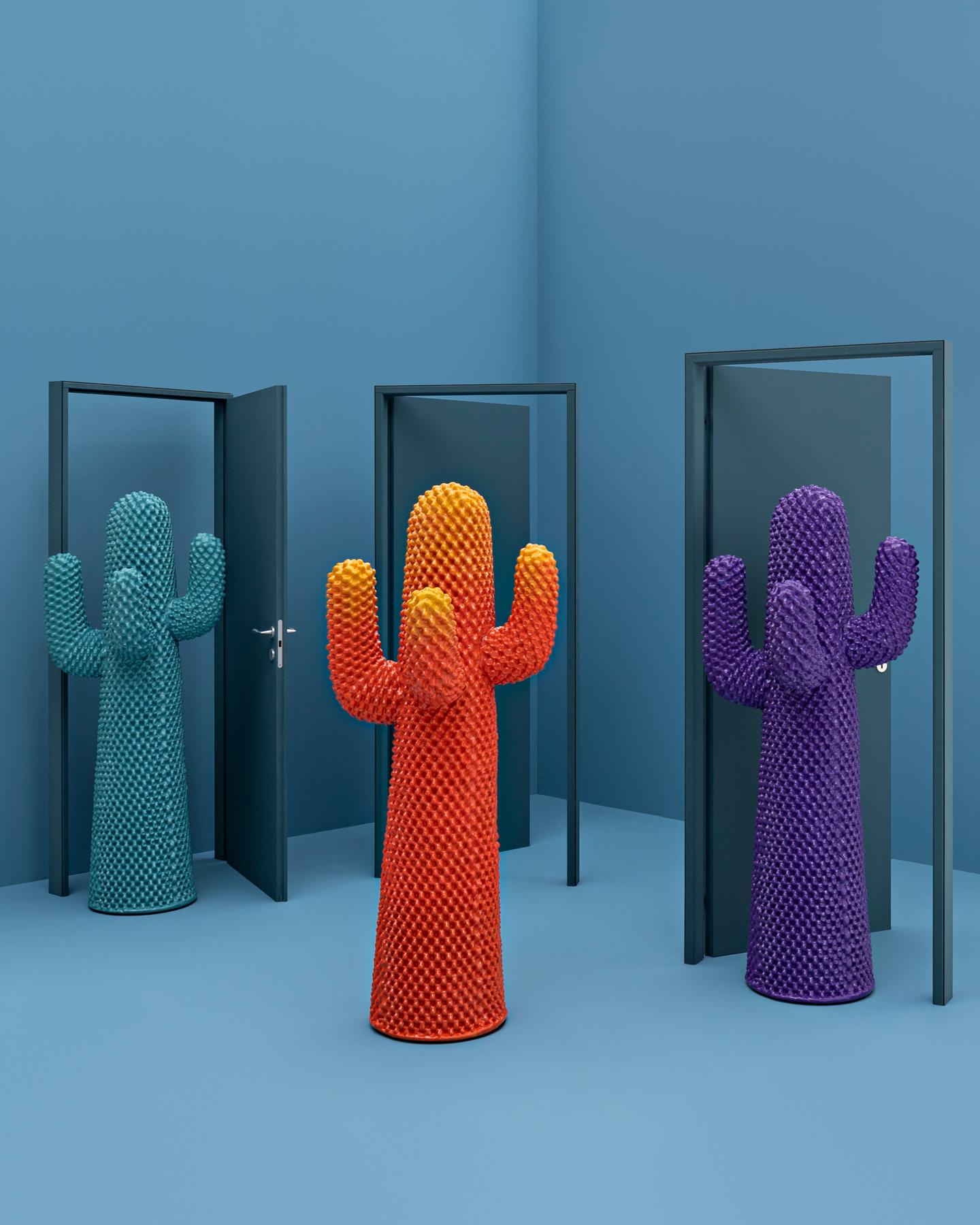 Modern GUFRAM Cactus Ultraviolet Sculptural Coatrack by Drocco & Mello For Sale