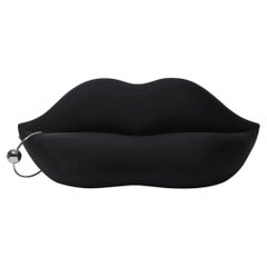 Gufram Dark Lady Bocca Black Sofa with piercing by Studio 65 - Limited Edition