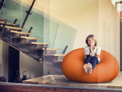 Gufram Detecma Sculptural Lounge Chair by Tullio Regge, 1967 Orange