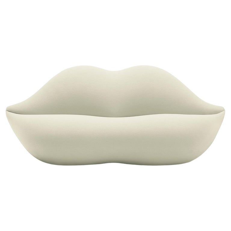 Gufram, 'Bocca Unlimited' Lip-Shaped Sofa, 335-Ivory, by Studio 65 For Sale  at 1stDibs