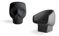 In stock Gufram Jolly Roger Pirate Chair by Fabio Novembre, Black