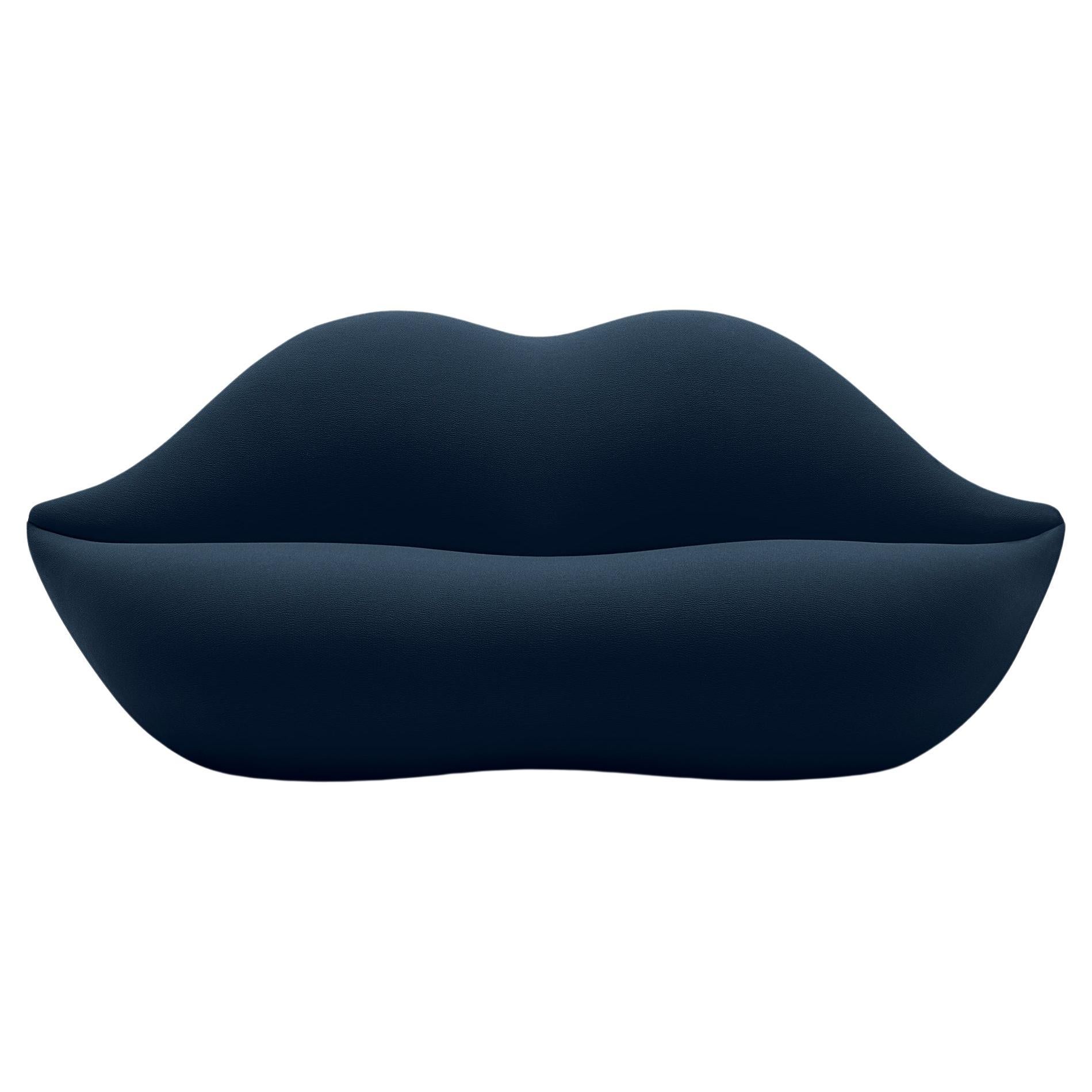 Gufram, pochette Bocca bleu marine en forme de lèvre par Studio 65