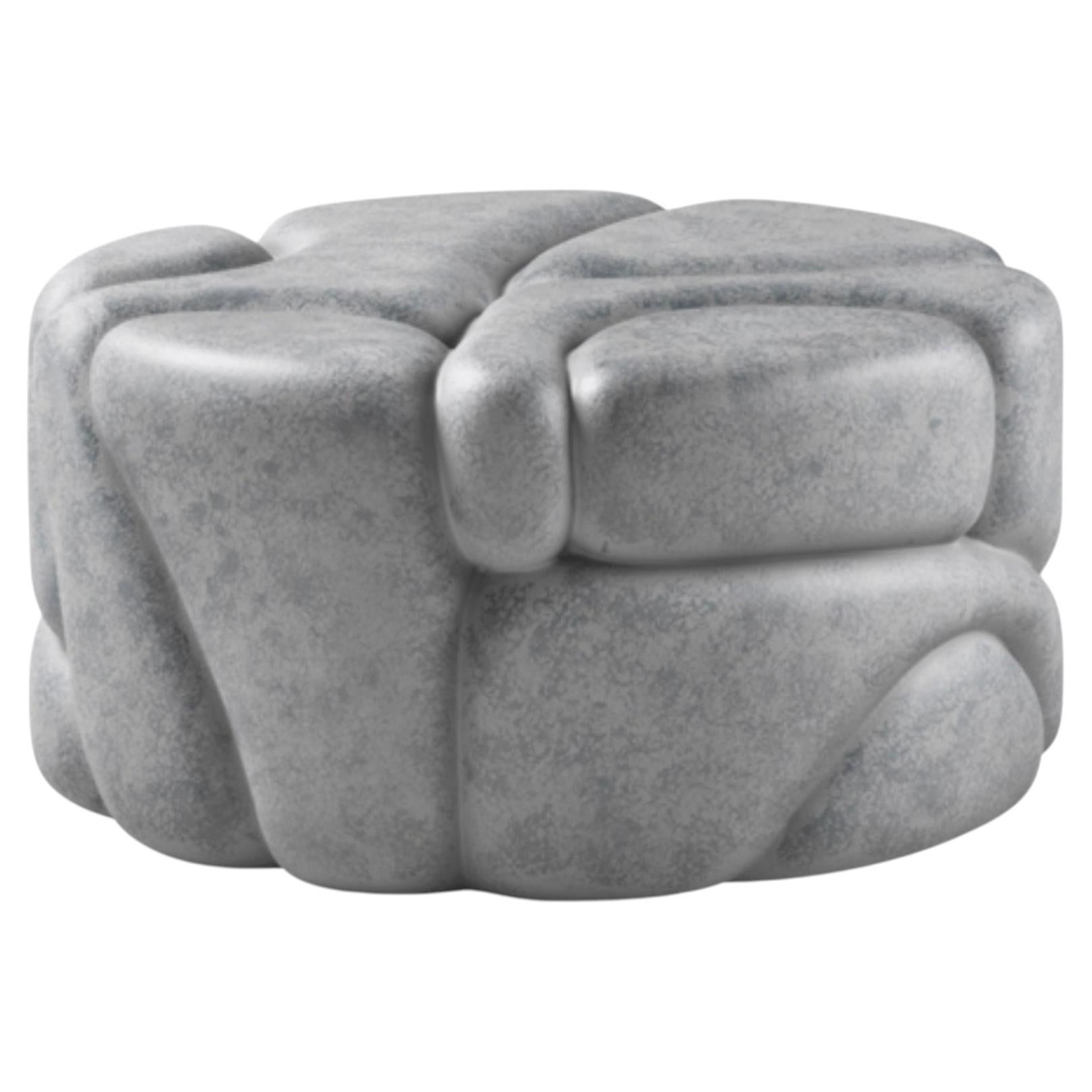 Table basse sculpturale « Gufram Pietre Basalt Grey » de Soft Baroque, décorée à la main en vente
