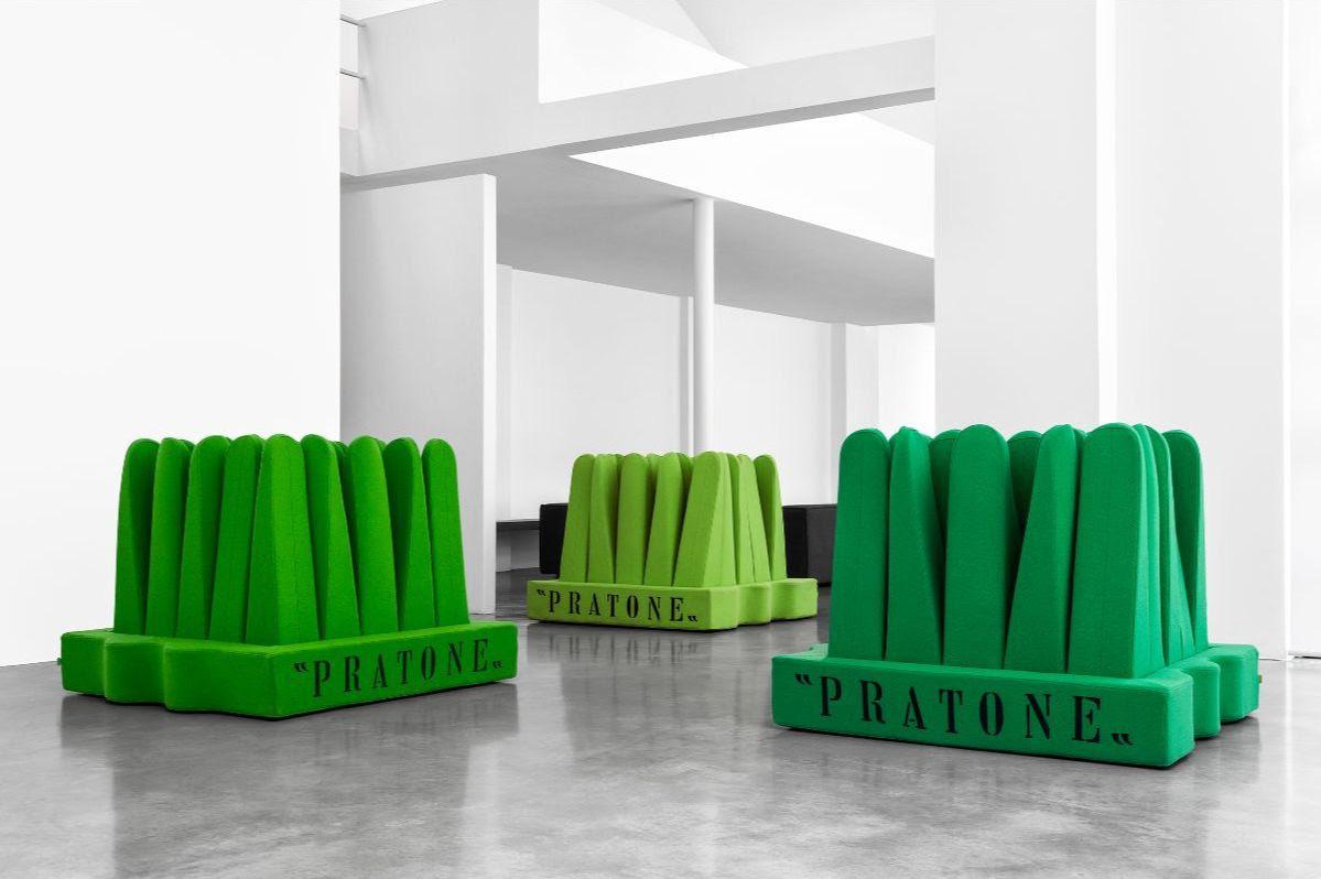 Modern Gufram Pratone Forever Greenest Chaise Lounge by Ceretti / Derossi / Rosso For Sale