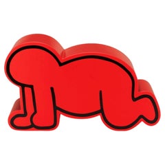 Gufram Red Baby Sculptural Bench / Pouf by Keith Haring for Luna Luna Pop Art