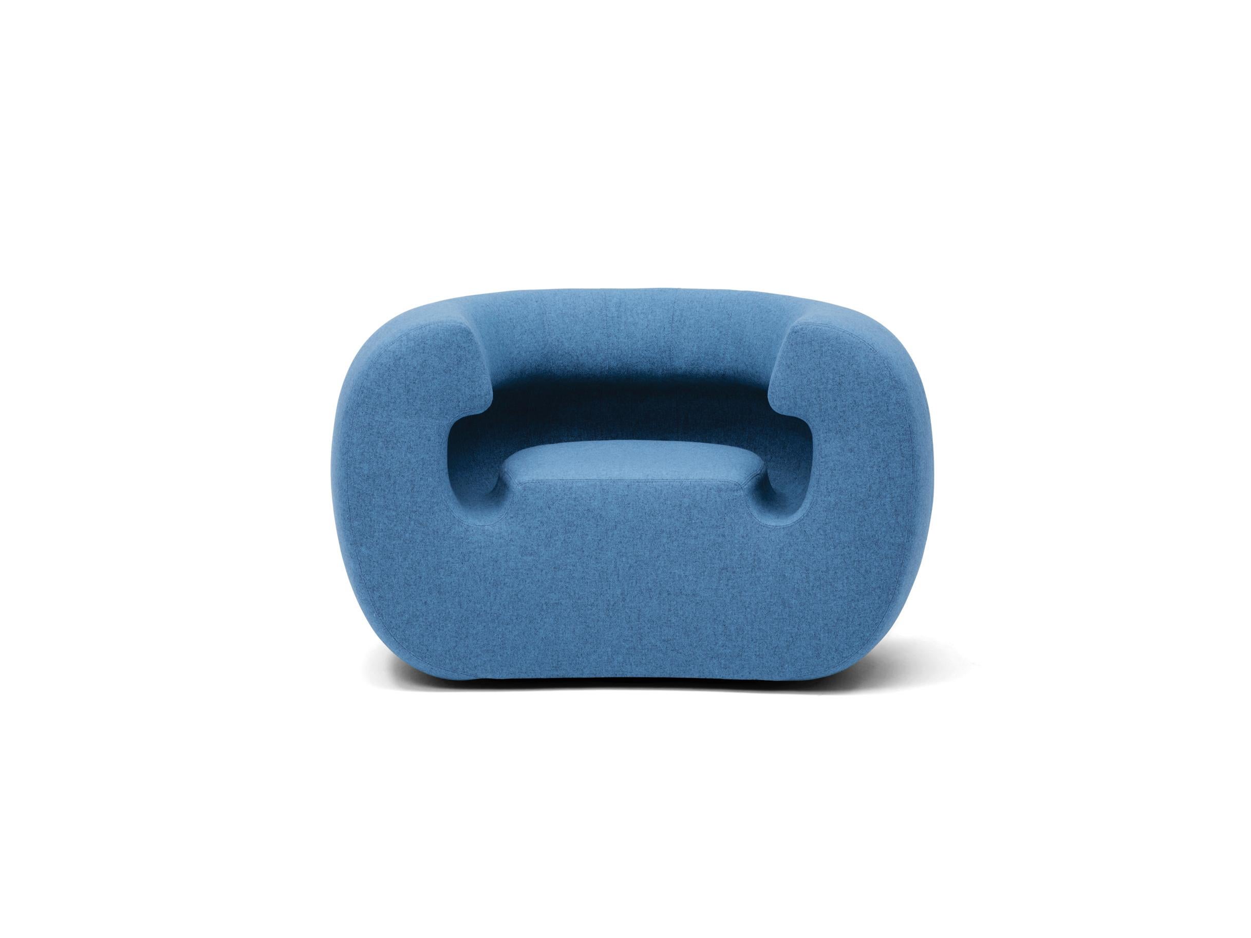 Modern GUFRAM Roxanne Armchair in Blue Melange by Michael Young
