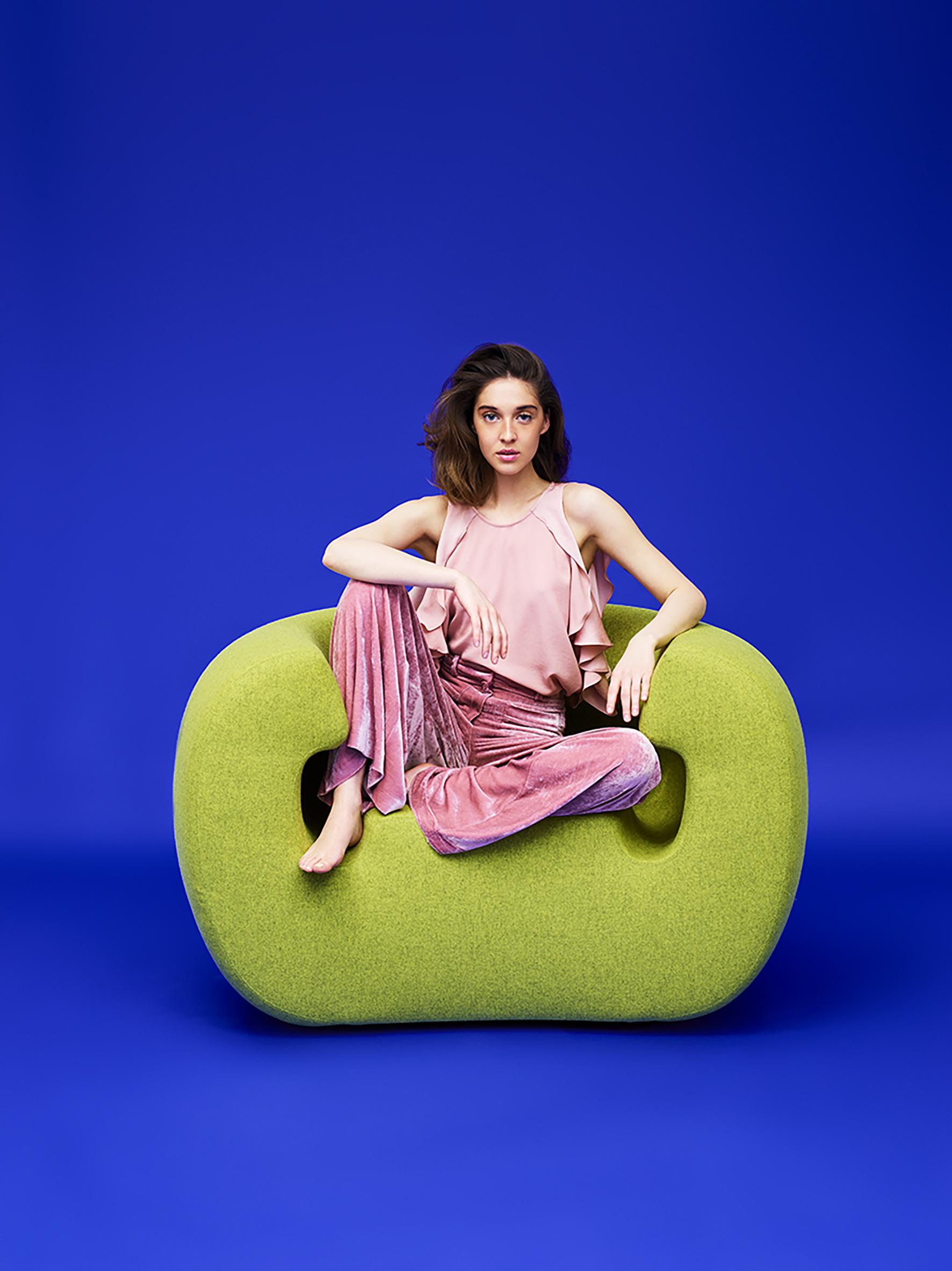 Sillón Gufram Roxanne naranja melange by Michael Young Siglo XXI y contemporáneo
