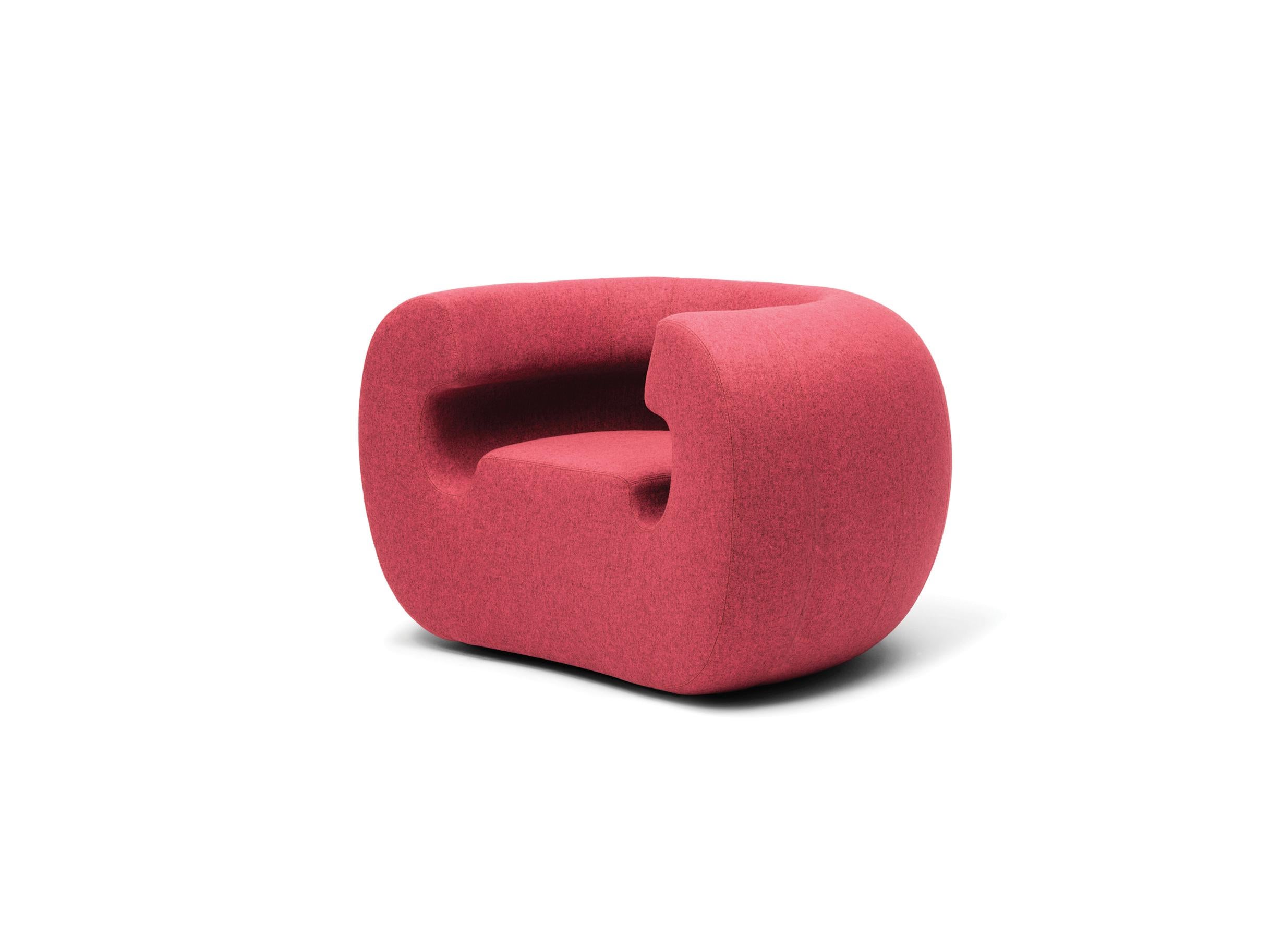 Modern Gufram Roxanne Armchair in Pink Melange by Michael Young