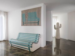 Gufram Summertime Limited Edition Luxury Sofa by Valerio Berruti, Hand-Painted