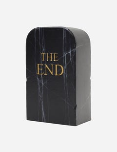 Gufram The End Black Sculptural Stool / Pouf by Toiletpaper (Maurizio Cattelan)