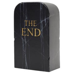 Gufram The End Black Sculptural Stool / Pouf by Toiletpaper (Maurizio Cattelan)