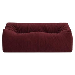 Gufram Womb Sculptural Luxury Sofa by Luigi Bistagnino 1972, Chenille Wine