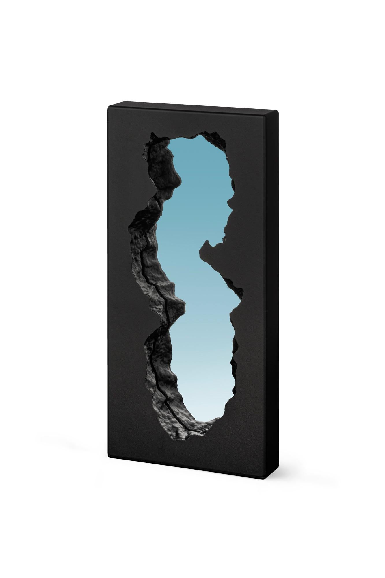 Italian GUFRAMINI Broken Mirror Miniature by Snarkitecture - Black For Sale