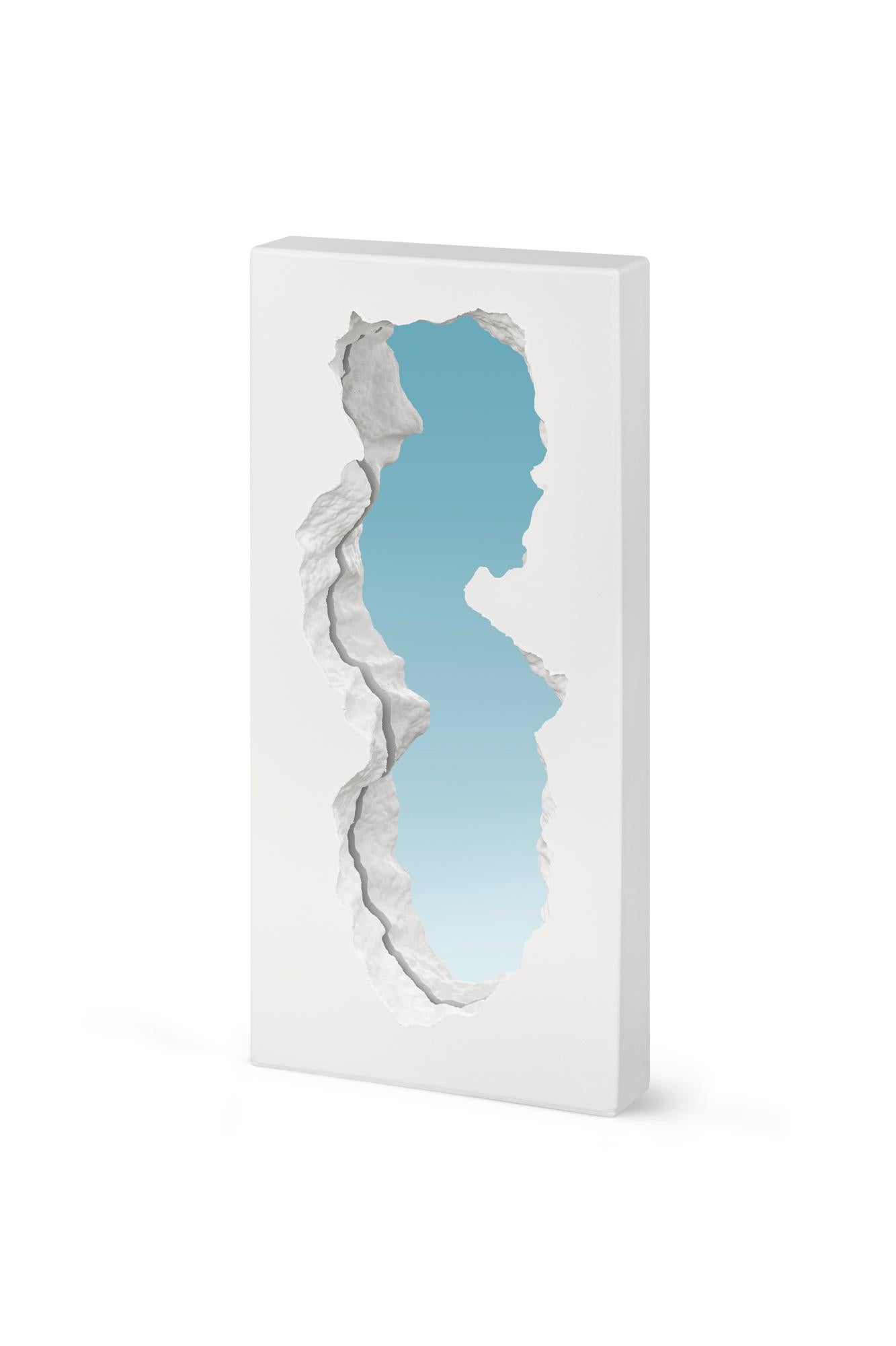 Italian GUFRAMINI Broken Mirror Miniature by Snarkitecture - White For Sale