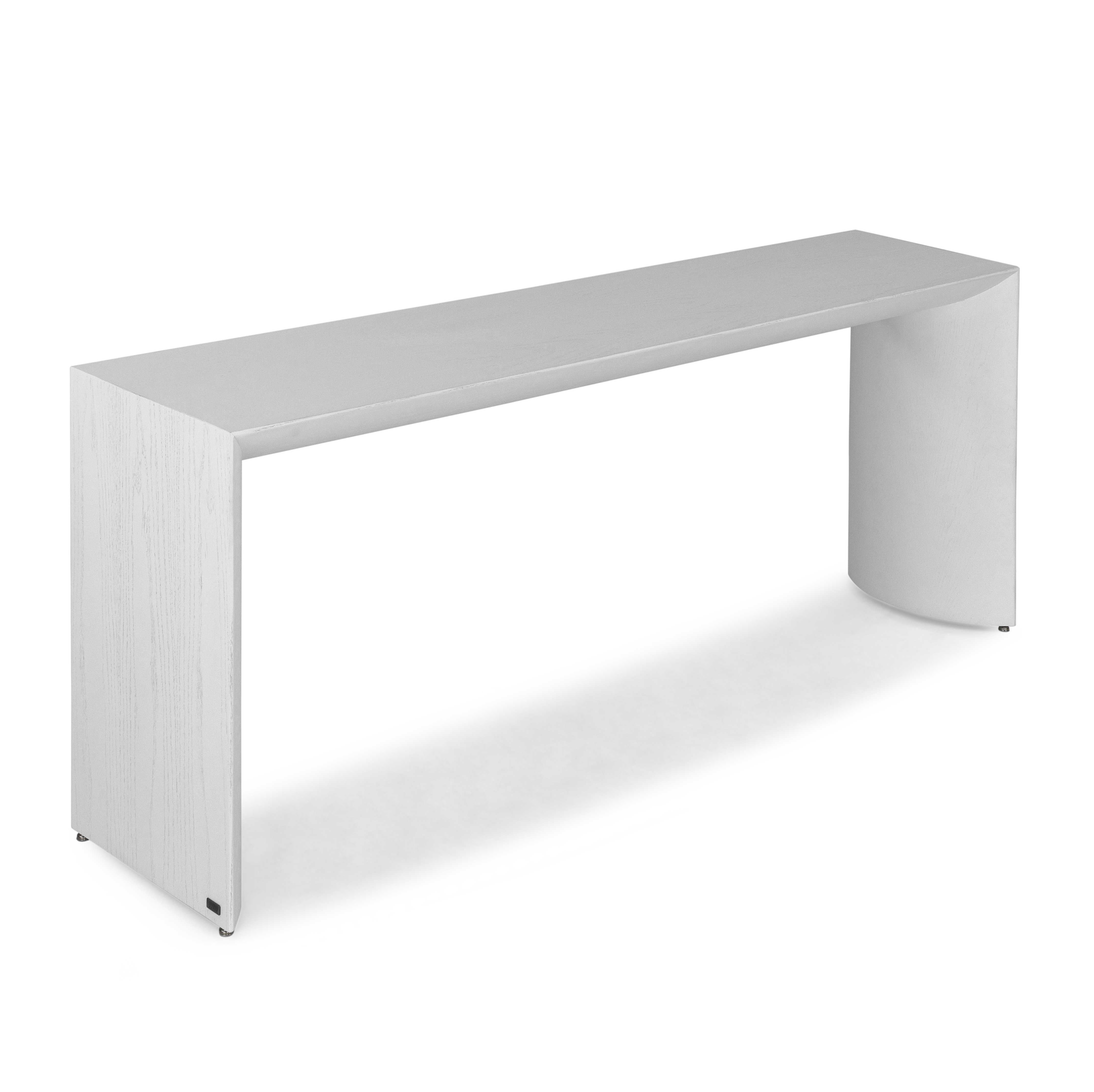 Brazilian Customizable White Oak 71-Inch Console Table with Minimalist Design - Gugge Line For Sale