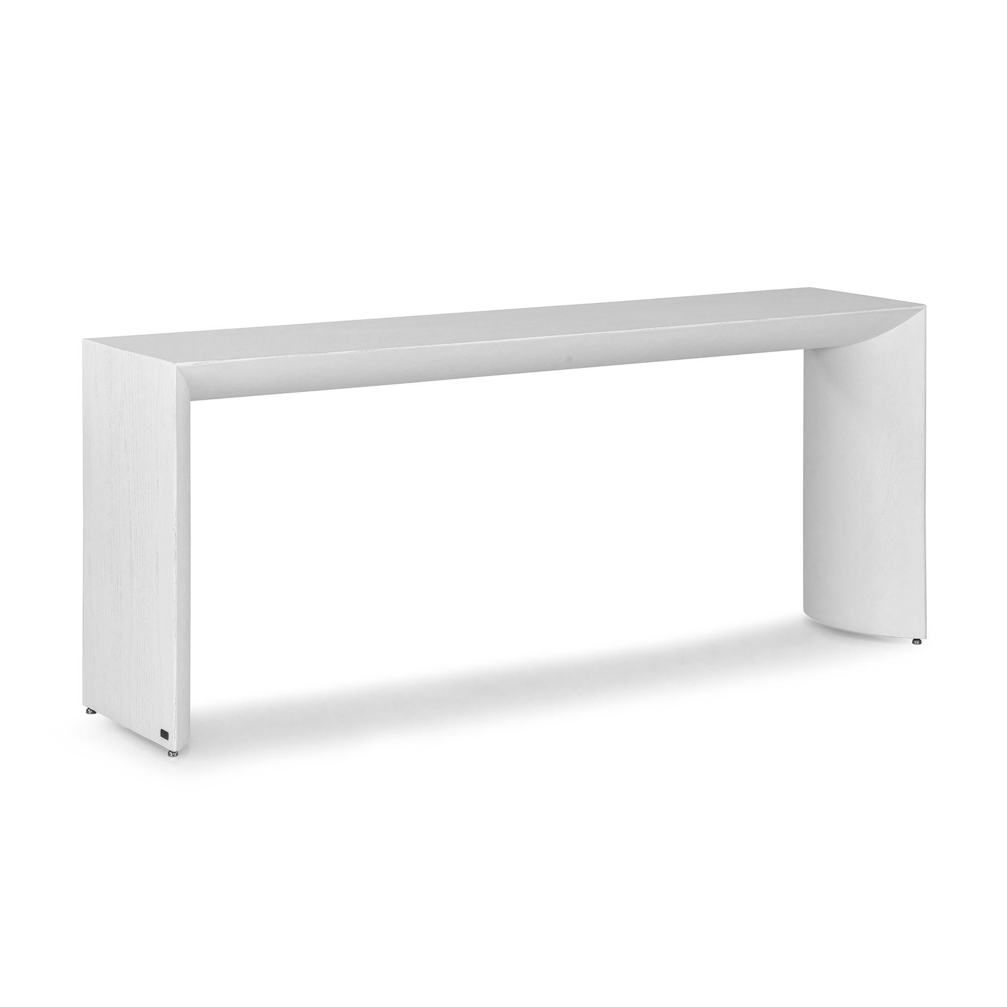 Contemporary Customizable White Oak 71-Inch Console Table with Minimalist Design - Gugge Line For Sale