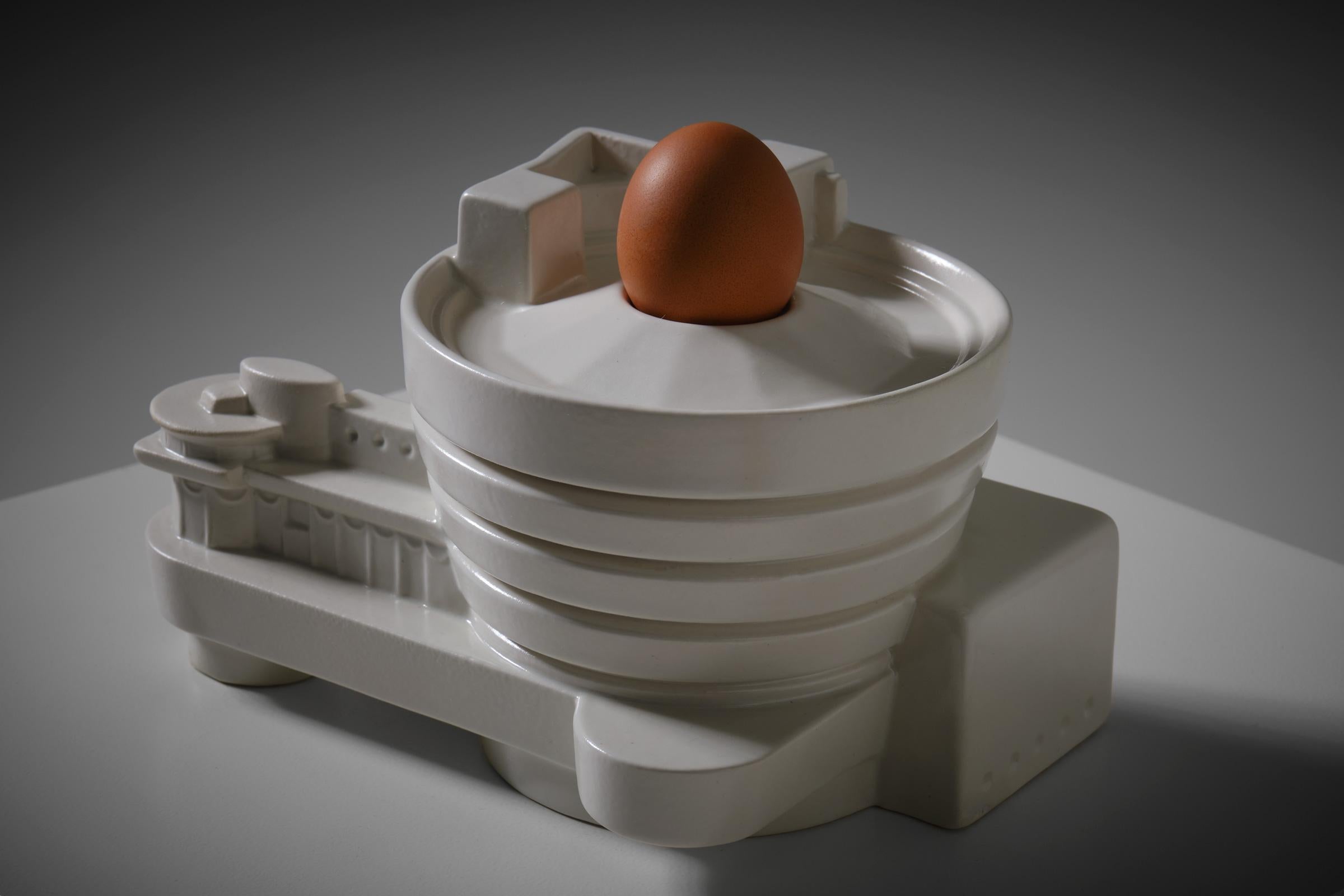 Guggenheim Ceramic Sculpture by a.Ba.Co. for New Land, Italy, 1970s For Sale 3