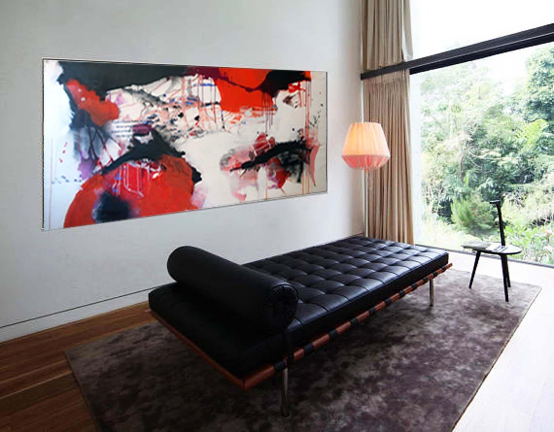 Un alborotador por amante, Pintura, Acrílico sobre lienzo - Painting Abstracto de Gugi Goo