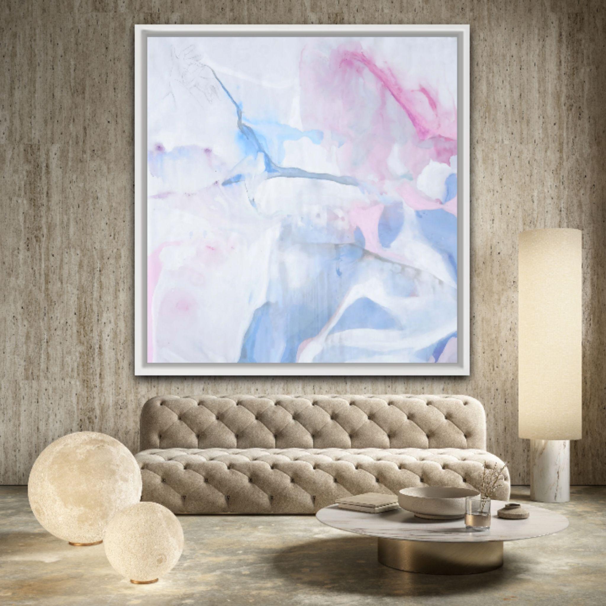 Il sonetto (Unsichtbare Worte), Malerei, Acryl auf Leinwand – Painting von Gugi Goo