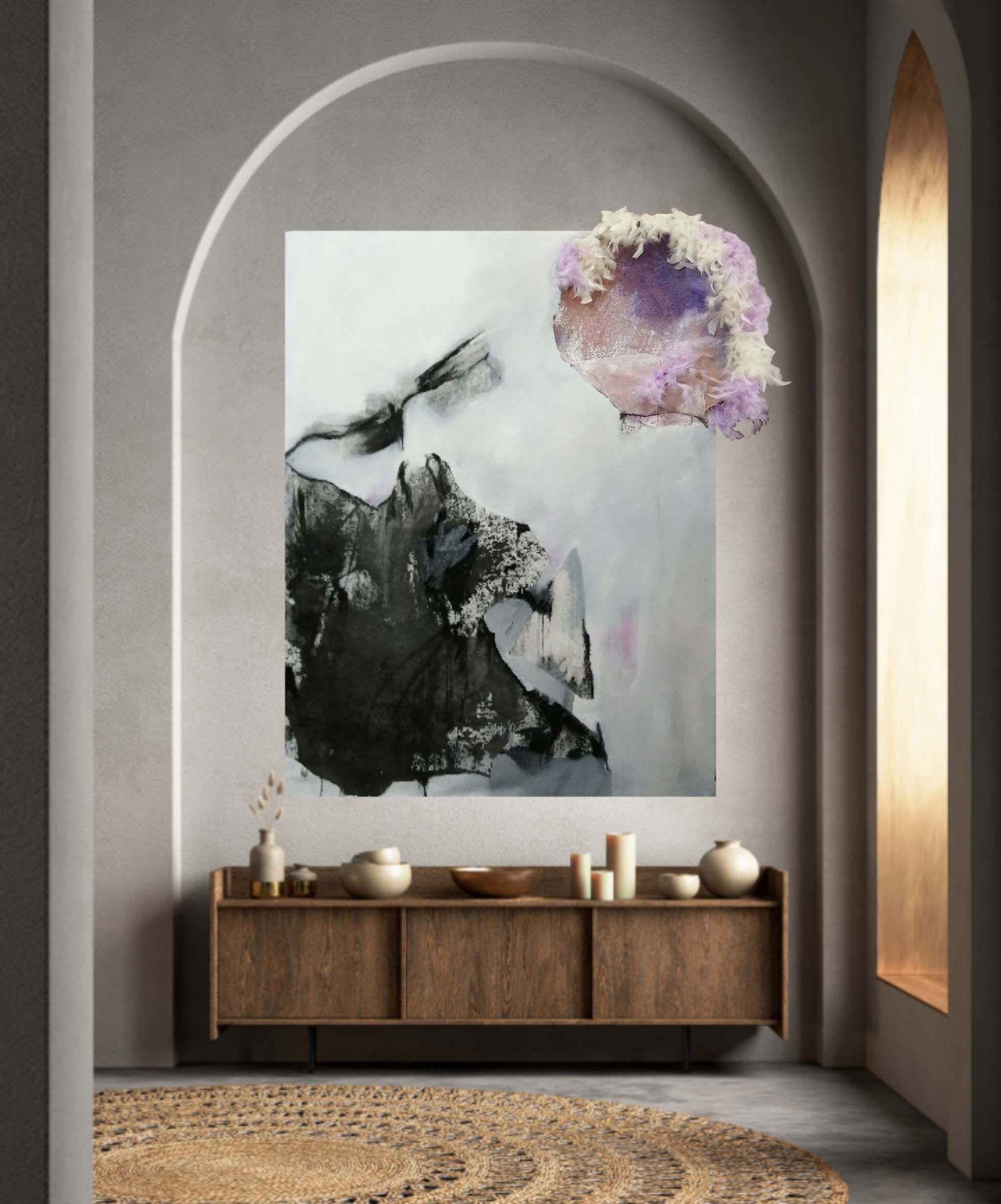 En París, Las Últimas Canciones, Pintura, Acrílico sobre lienzo - Painting Abstracto de Gugi Goo