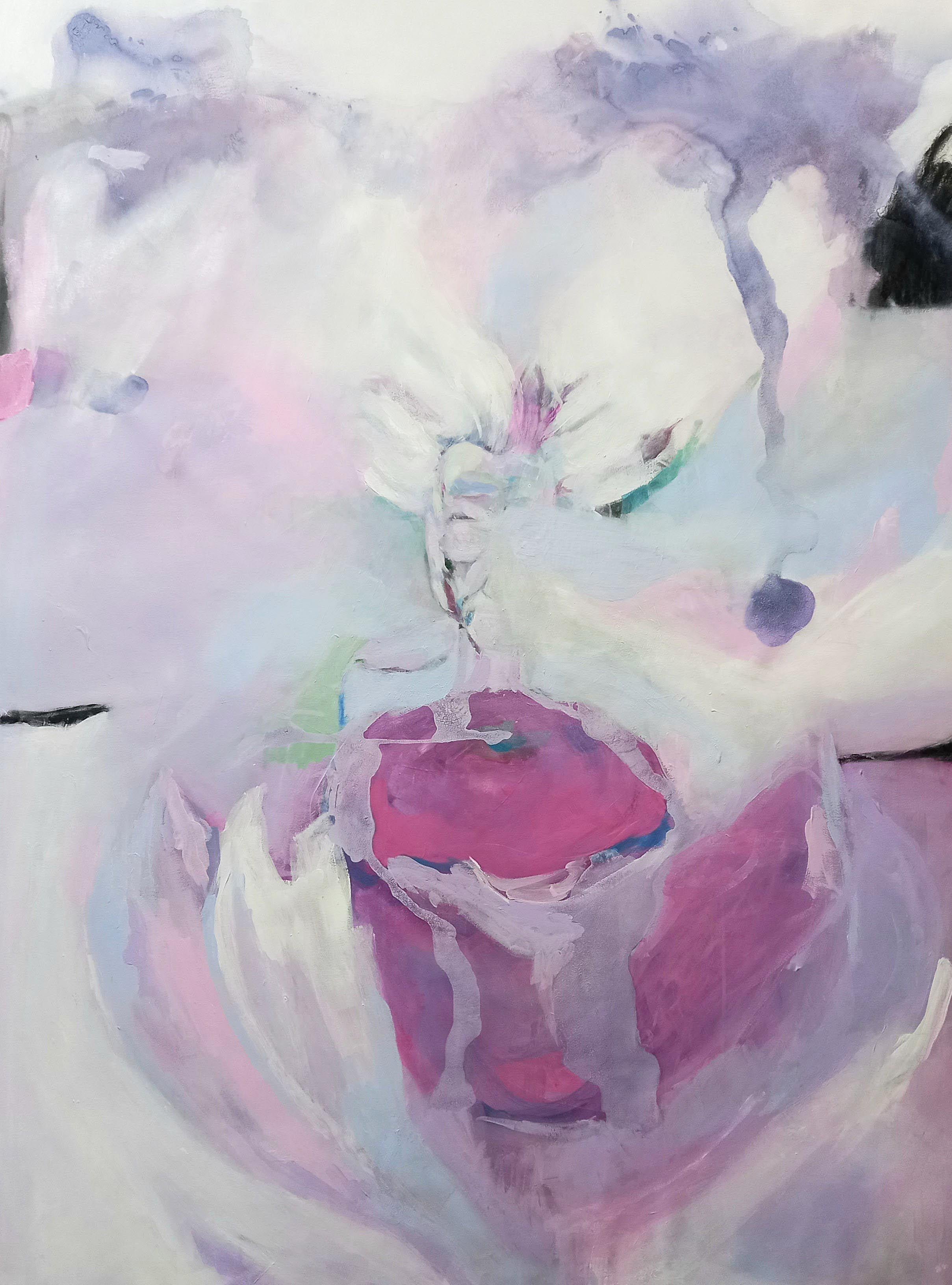 Invisibile (Unsichtbare Worte), Malerei, Acryl auf Leinwand – Painting von Gugi Goo