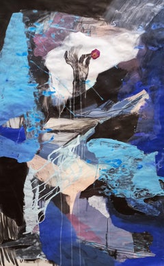 mots invisibles ( entre les deux), peinture, acrylique sur papier