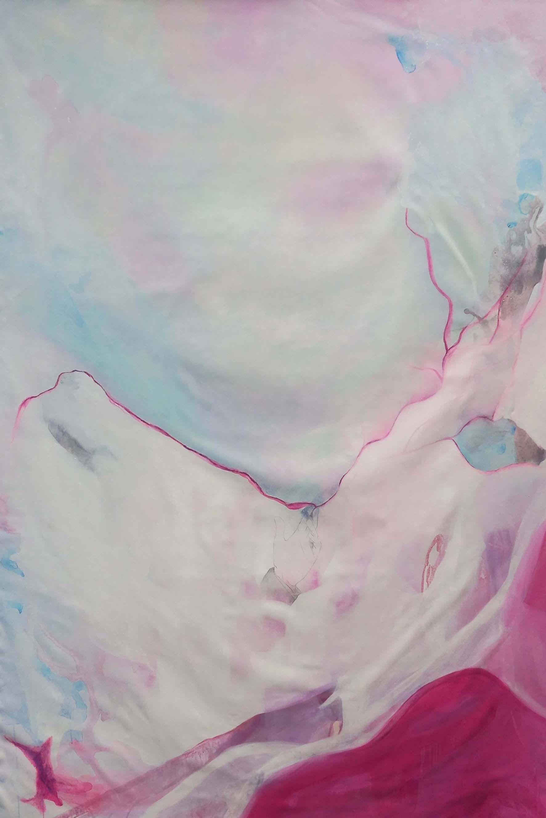 Le Nuvole (Palabras invisibles), Pintura, Acrílico sobre lienzo - Painting Contemporáneo de Gugi Goo
