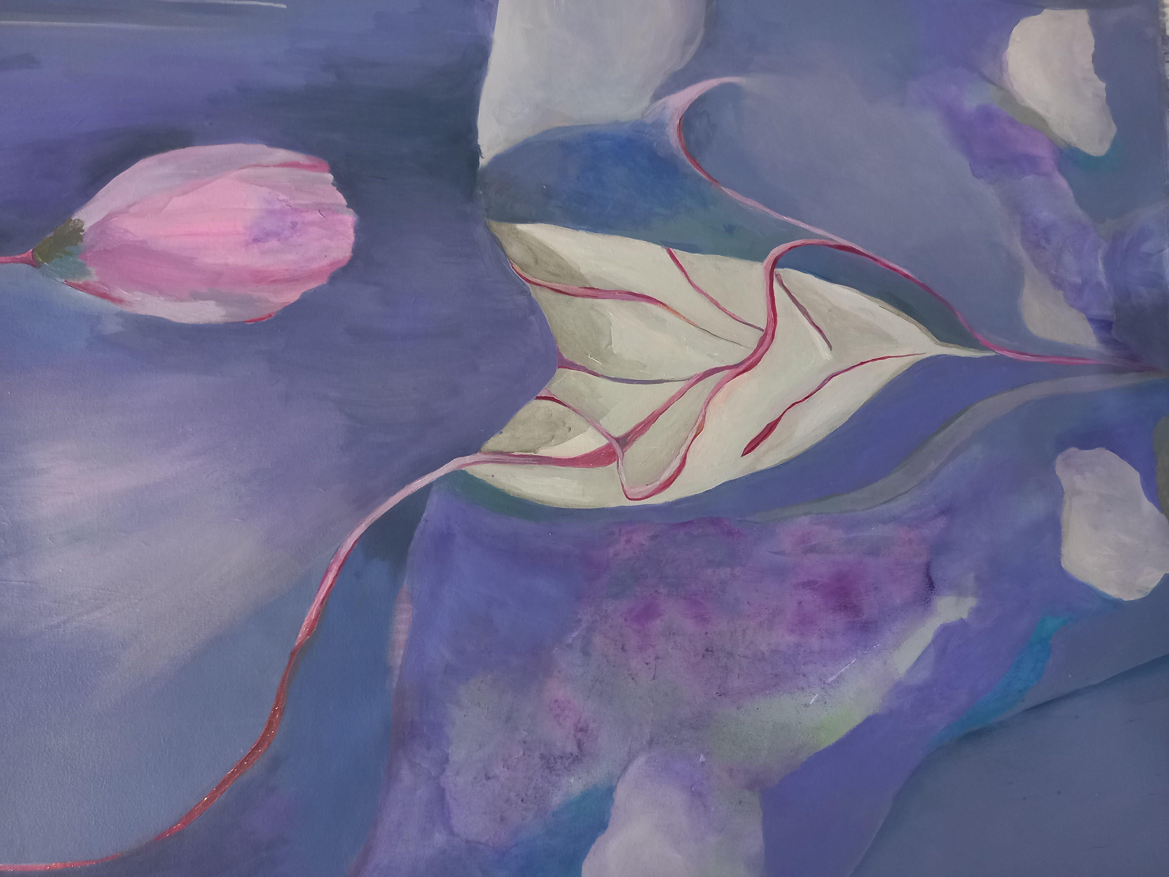 Nella tristezza Lei fioriva, Gemälde, Acryl auf Leinwand im Angebot 2