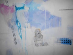 She will turn once more to Sunday's clown ..., Painting, Acrylic on Canvas