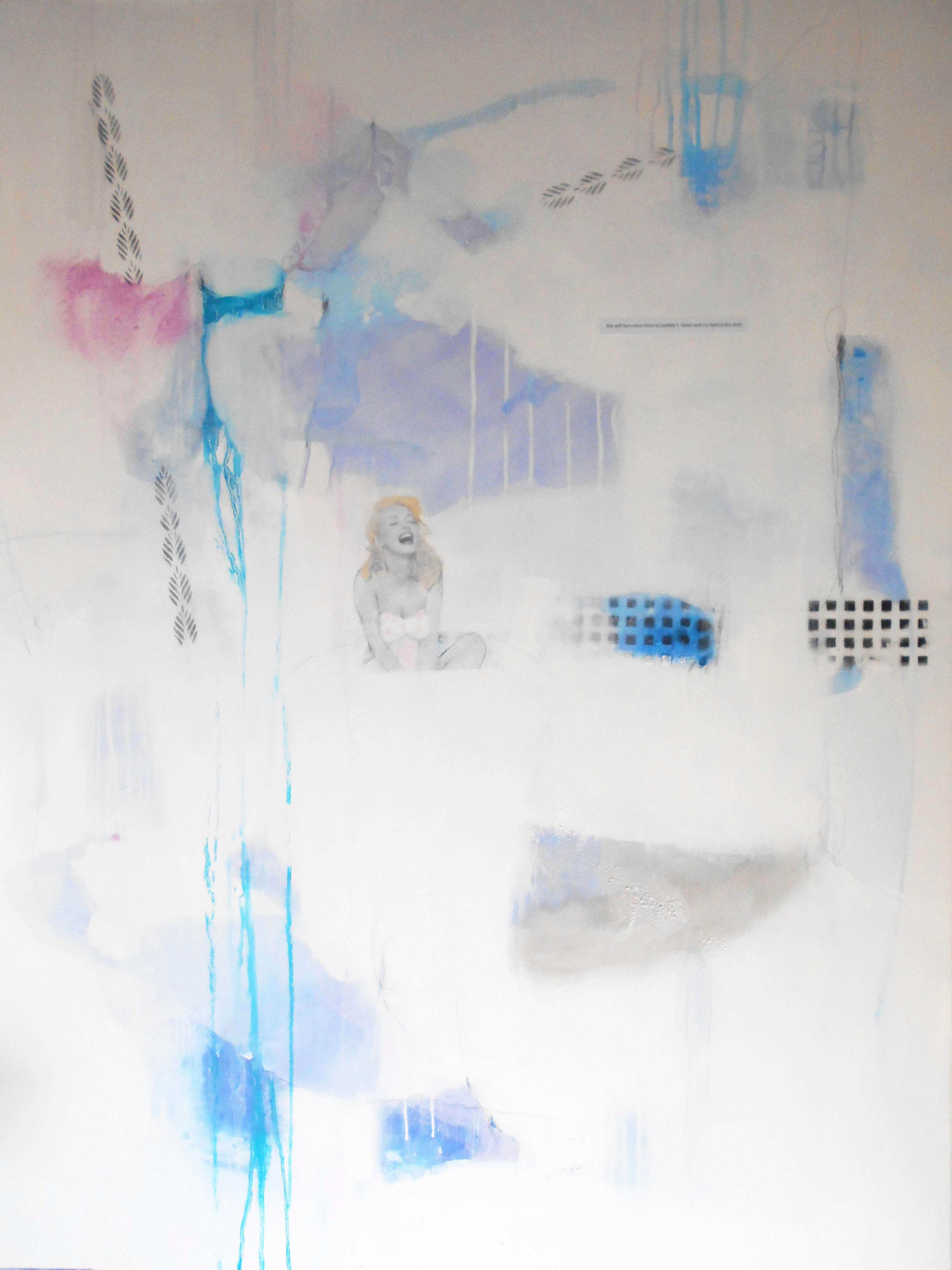 Si rivolgerà ancora una volta al clown della domenica..., Pittura, Acrilico su tela - Painting di Gugi Goo