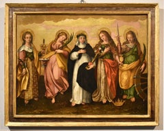 Portrait Saints Caccia Paint Oil on canvas Old master 16/17th Century Italian 